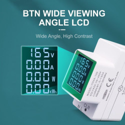 4-IN-1 DIN RAIL Electricity Power Meter 220V 100A Built-in Internal CT